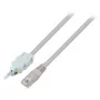 EFB Elektronik cable de parcheo RJ45-LSA 2m, 2 polos, asignación a/b-4/5, gris