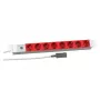 EFB Elektronik Koop PROFIversal Regleta de enchufes (montable en rack) - 8 x tomas Schuko, entrada IEC C14, 250 V, 10 A, 2500 W, 1U, negro