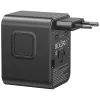USAMS adaptador de viaje CC308 17W 4en1 US/AU/EU/UK negro
