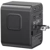 USAMS adaptador de viaje CC308 17W 4en1 US/AU/EU/UK negro