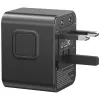 USAMS adaptador de viaje CC308 17W 4en1 US/AU/EU/UK negro