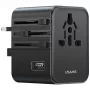 USAMS adaptador de viaje CC308 17W 4en1 US/AU/EU/UK negro