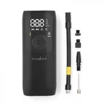 Nedis PAAC10BK compresor de aire a batería, 20V Li-Ion, máx. 10,3 bar, LCD digital