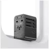 USAMS Adaptador de viaje CC310 70W 3xUSB-C US/AU/EU/UK Negro