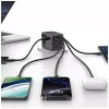 USAMS Adaptador de viaje CC310 70W 3xUSB-C US/AU/EU/UK Negro