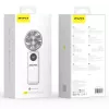 AWEI F39 Fast Ice Mini Ventilador de mano, Blanco hielo, 3600mAh, Refrigeración turbo, 5 niveles, USB-C