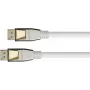 GOOD CONNECTIONS PREMIUM Cable DisplayPort 2.0, 54 Gbit/s, UHBR 13.5, 4K @240Hz / 8K @60Hz, Conector macho de metal, Cobre, 2m Blanco
