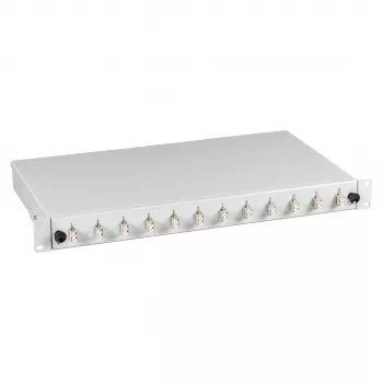 EFB Elektronik Caja de empalme 6x LC Dúplex OM4 extraíble, 1U, parcialmente equipada, gris claro