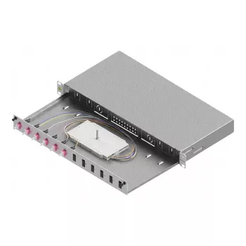ZVK Easylan Basic LSB1A224 Caja de empalme de fibra óptica 1U 6x LC-Dúplex OM4