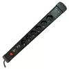 M-CAB Regleta de enchufes 6S PVC 1.5M 2U BK PROTECCIÓN CONTRA SOBRETENSIONES Y SOBRECARGAS