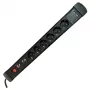 M-CAB Regleta de enchufes 6S PVC 1.5M 2U BK PROTECCIÓN CONTRA SOBRETENSIONES Y SOBRECARGAS