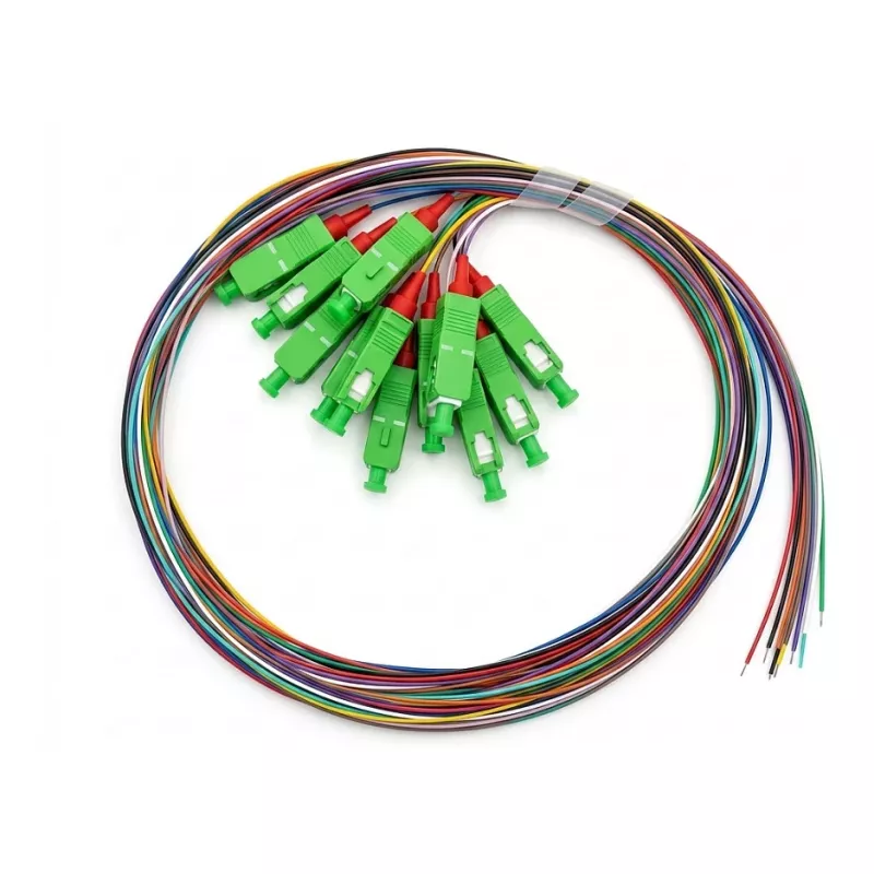 EFB Elektronik Pigtail de fibra E2000/APC8° OS2, set de 12 colores, 2m