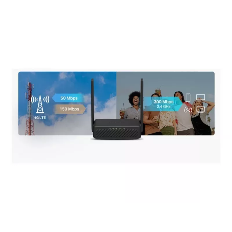 Mercusys MB113-4G router portátil inalámbrico 4G LTE 300Mbps
