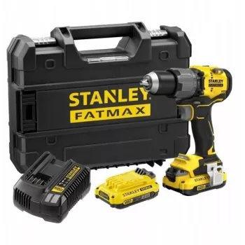STANLEY FATMAX SFMCD726D2T atornillador percutor inalámbrico sin escobillas 18V (2 baterías de 2,0Ah, cargador, maletín TSTAK)