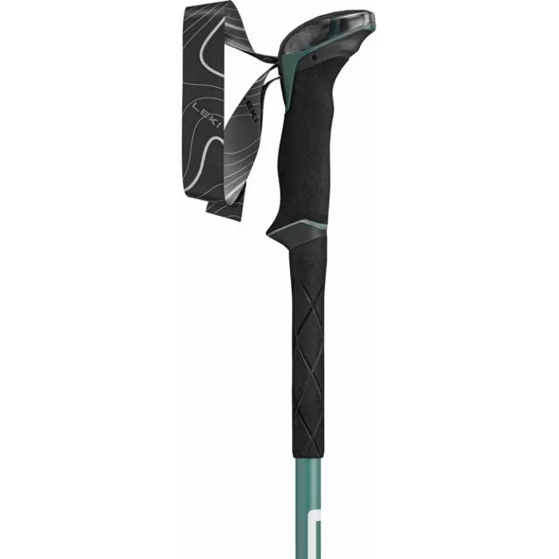 LEKI MAKALU LITE bastones de trekking 100-135cm verde/blanco