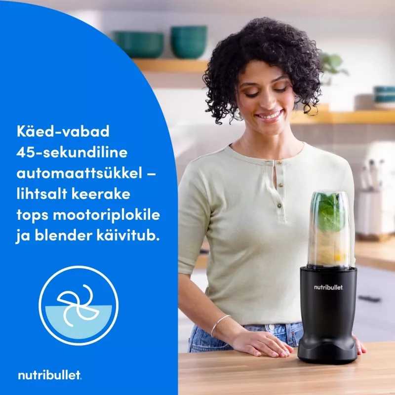 Nutribullet NBT1006MB Turbo batidora 1000 W, negro mate