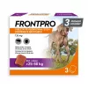 FRONTPRO comprimidos antipulgas y garrapatas para perros (25-50 kg) - 3x 136 mg afoxolaner comprimidos masticables