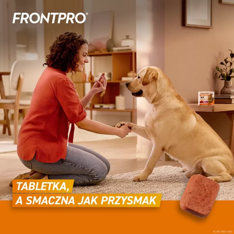 FRONTPRO comprimidos antipulgas y garrapatas para perros (25-50 kg) - 3x 136 mg afoxolaner comprimidos masticables