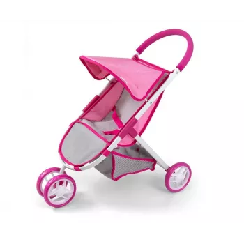 MILLY MALLY cochecito de muñecas Susie Prestige – rosa/gris/blanco