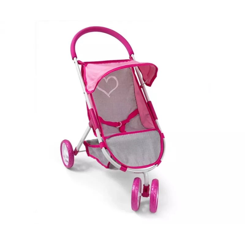 MILLY MALLY cochecito de muñecas Susie Prestige – rosa/gris/blanco