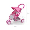 MILLY MALLY cochecito de muñecas Susie Prestige – rosa/gris/blanco