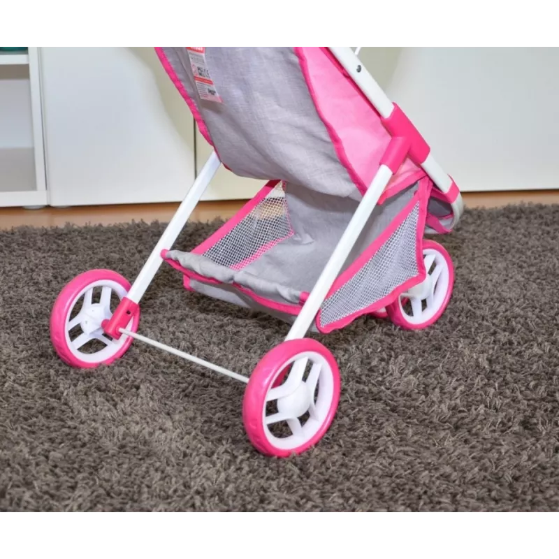 MILLY MALLY cochecito de muñecas Susie Prestige – rosa/gris/blanco