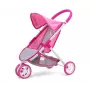 MILLY MALLY cochecito de muñecas Susie Prestige – rosa/gris/blanco