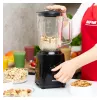 MPM MBL-37 Batidora, 500 W, Vaso de Cristal 1,5 L, Cuchilla de Acero Inoxidable, 2 Velocidades, Función Pulse, Tritura Hielo, Negro