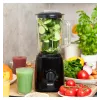 MPM MBL-37 Batidora, 500 W, Vaso de Cristal 1,5 L, Cuchilla de Acero Inoxidable, 2 Velocidades, Función Pulse, Tritura Hielo, Negro