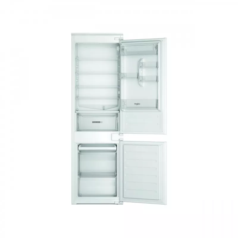 Whirlpool WHC18D071A1 Frigorífico-Congelador Integrable con 6th Sense Technology, 250 L Capacidad Total, Clase Energética D, Blanco
