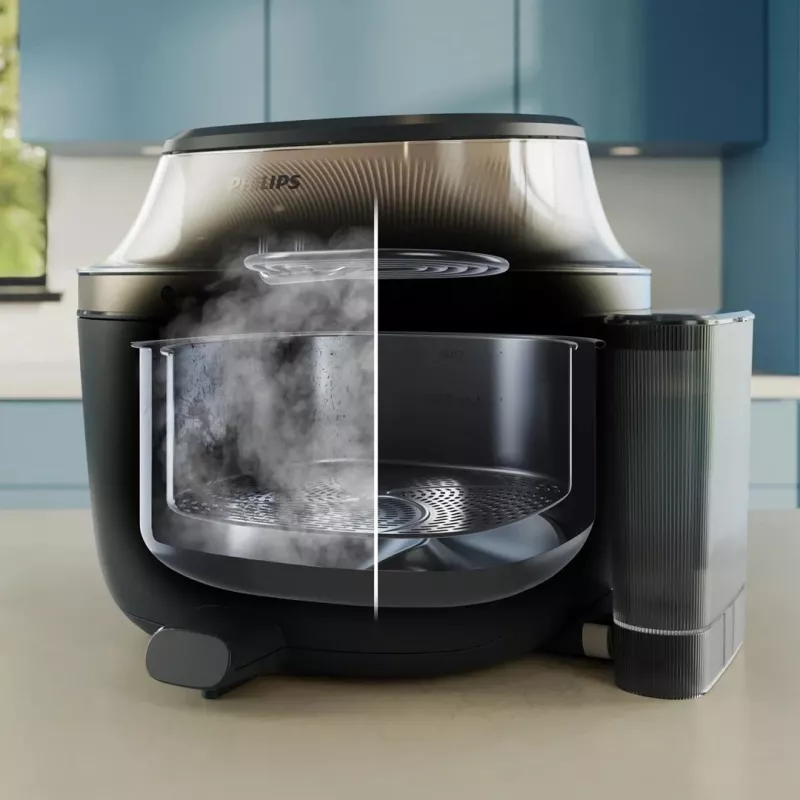 Philips NA543/00 Freidora de Aire 7,2 L 2000 W Negro, Champán