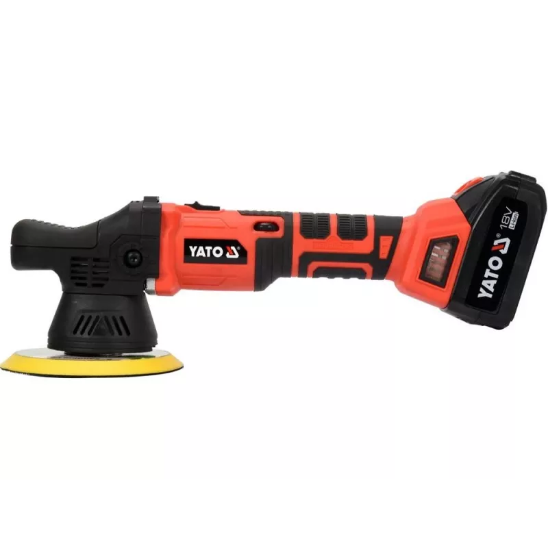 Yato YT-82920 Pulidora de Coche 5000 rpm 1200W Pulidora Rotativa con Velocidad Variable, Arranque Suave, Disco de 180 mm, Cable de 5 m