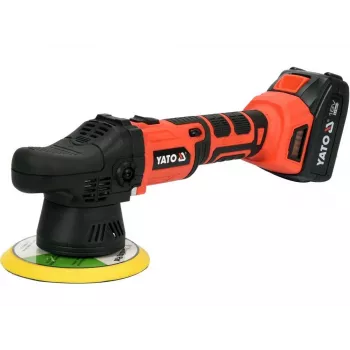 Yato YT-82920 Pulidora de Coche 5000 rpm 1200W Pulidora Rotativa con Velocidad Variable, Arranque Suave, Disco de 180 mm, Cable de 5 m