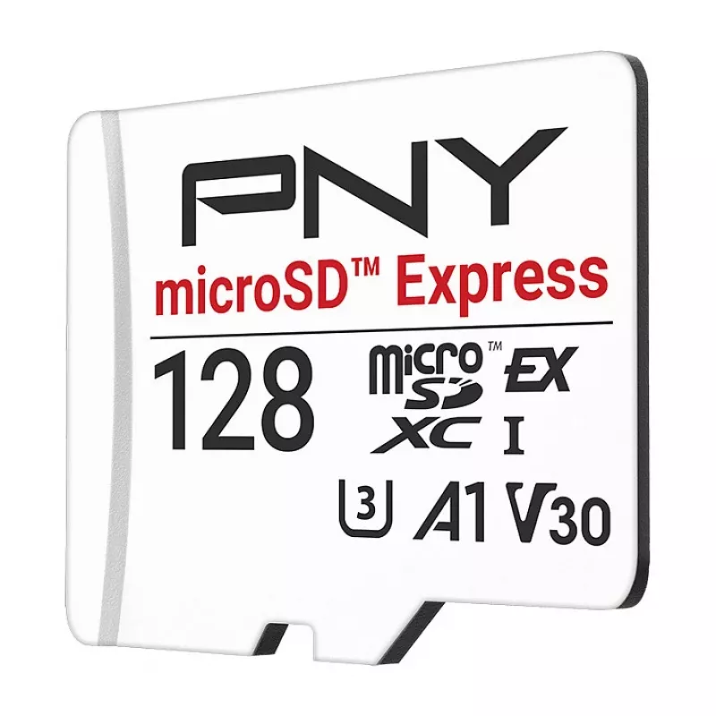 PNY 128GB microSDXC Express Card UHS-I U3 V30 A1 con adaptador SD