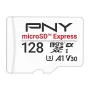 PNY 128GB microSDXC Express Card UHS-I U3 V30 A1 con adaptador SD