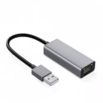 IBOX Adaptador USB-C a RJ45 Gigabit Ethernet de aluminio, Space Gray