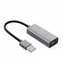 IBOX Adaptador USB-C a RJ45 Gigabit Ethernet de aluminio, Space Gray