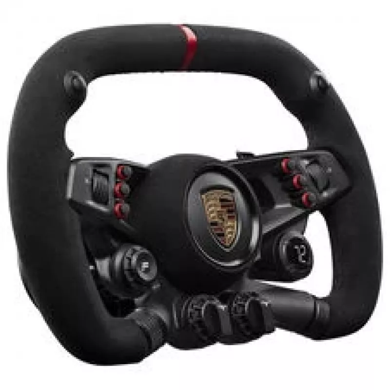 Fanatec CSL Elite Porsche Vision GT Volante, Alcantara, pantalla OLED, 310 mm de ancho - Negro