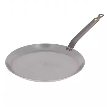 De Buyer 5615.24 Sartén para crepes, acero inoxidable, Plata, 24 x 20,1 x 10,9 cm