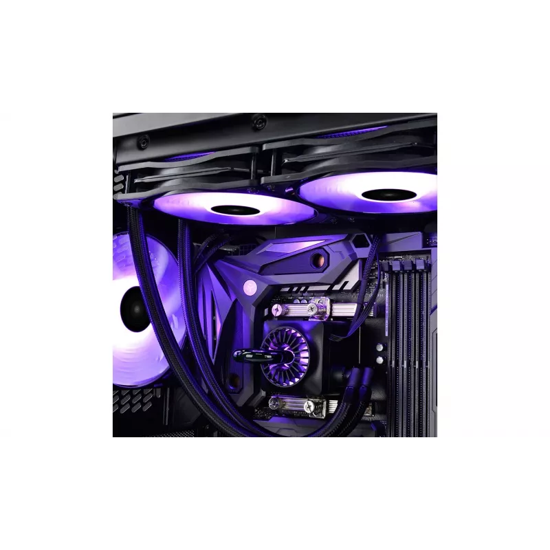 DeepCool RF120 Ventilador de caja RGB PWM 120mm 3 en 1 (Negro, pack de 3)