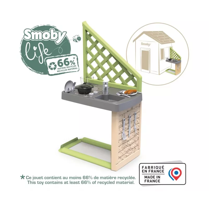 Smoby Life Summer Kitchen Grill con accesorios