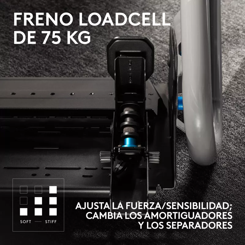 Logitech G RS Racing Pedals - Set de 3 pedales con freno Load-Cell - Negro - para PC