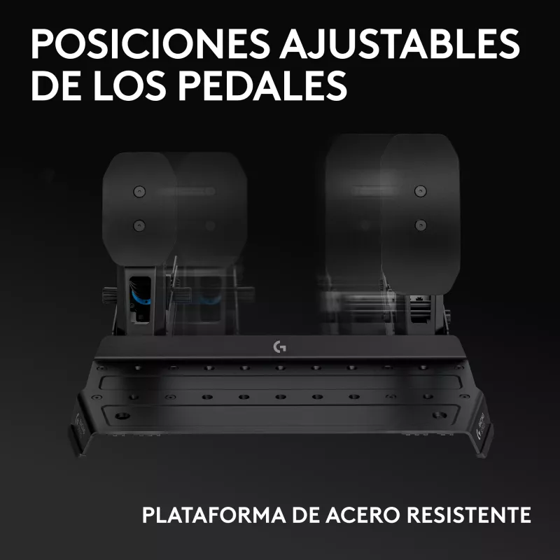 Logitech G RS Racing Pedals - Set de 3 pedales con freno Load-Cell - Negro - para PC