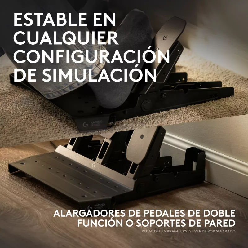 Logitech G RS Racing Pedals - Set de 3 pedales con freno Load-Cell - Negro - para PC