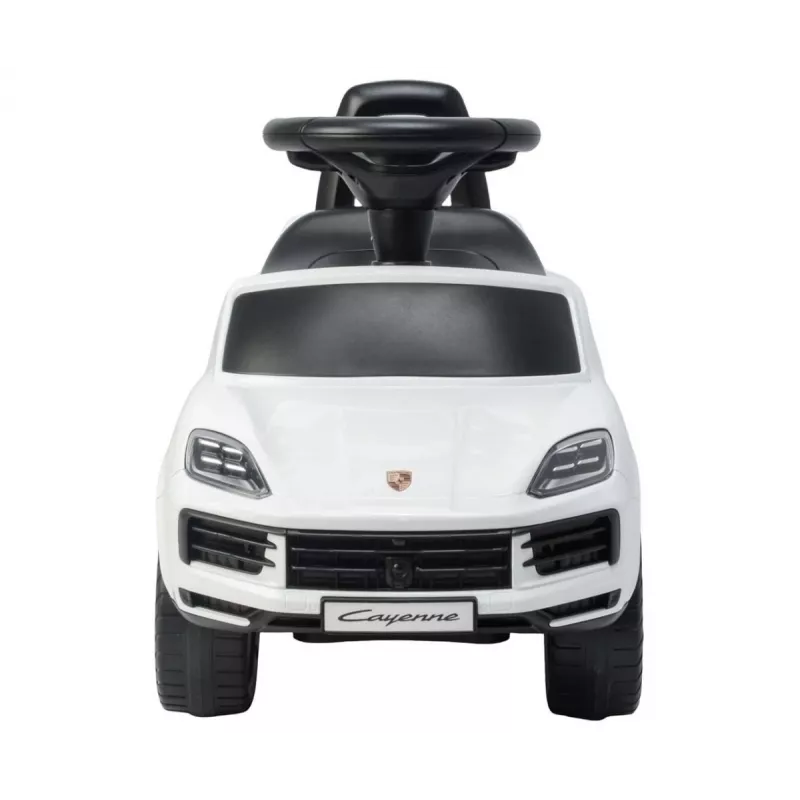 MILLY MALLY Vehículo infantil Porsche Cayenne S blanco - Coche eléctrico para niños con batería de 12V, mando a distancia, luces LED