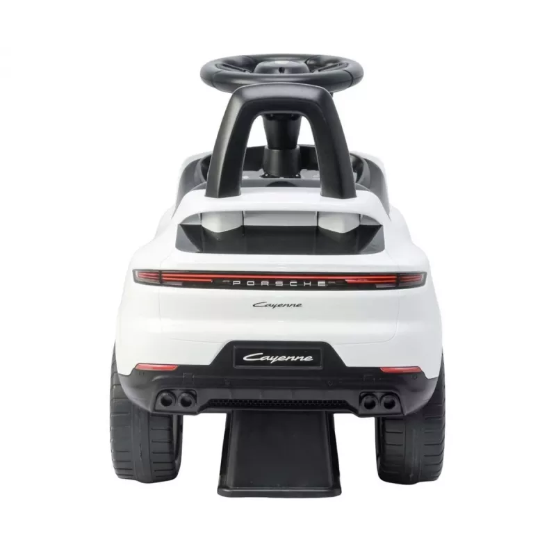MILLY MALLY Vehículo infantil Porsche Cayenne S blanco - Coche eléctrico para niños con batería de 12V, mando a distancia, luces LED
