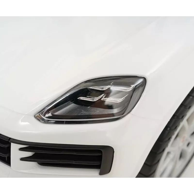 MILLY MALLY Vehículo infantil Porsche Cayenne S blanco - Coche eléctrico para niños con batería de 12V, mando a distancia, luces LED