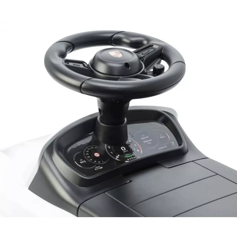 MILLY MALLY Vehículo infantil Porsche Cayenne S blanco - Coche eléctrico para niños con batería de 12V, mando a distancia, luces LED
