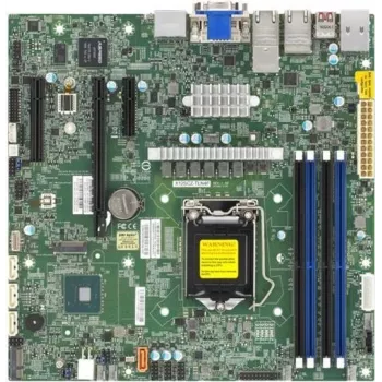 Supermicro X12SCZ-TLN4F Placa base Micro ATX, LGA1200, Intel W480E, 2x10GbE, 2xGbE, IPMI