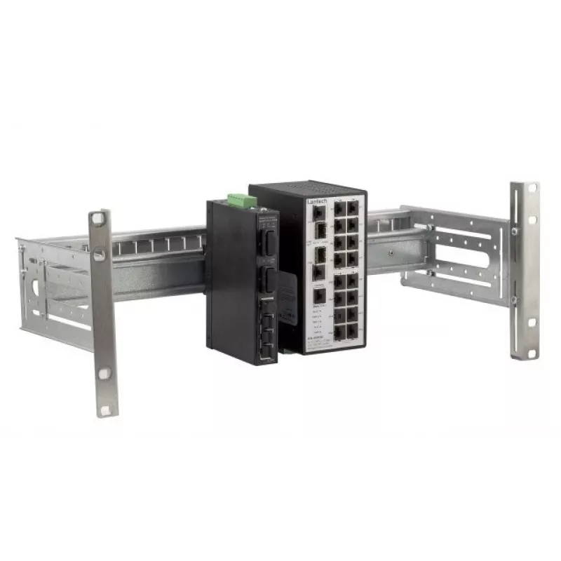 EFB Elektronik soporte universal para carril DIN 4U panel de rack 19